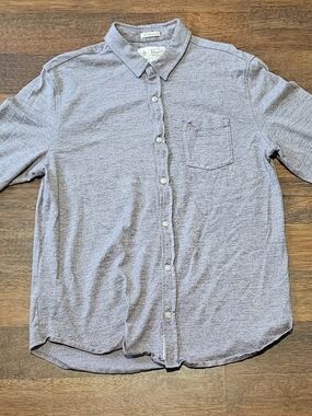 PENGUIN mens long-sleeve slim fit dress shirt SIZE LARGE COLOR PURPLE/GREY LL23